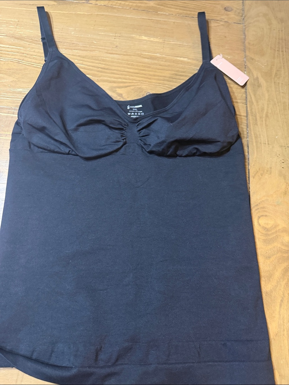 Black Support Camisole with Built-In Bust Shaping